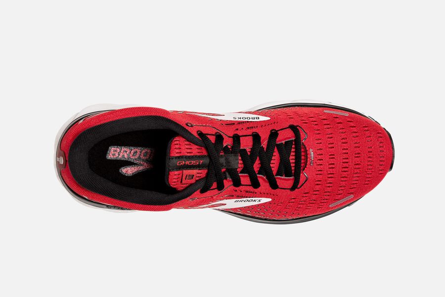 Brooks Ghost 13 Road Running Shoes - Mens - Red/White - HU6913852